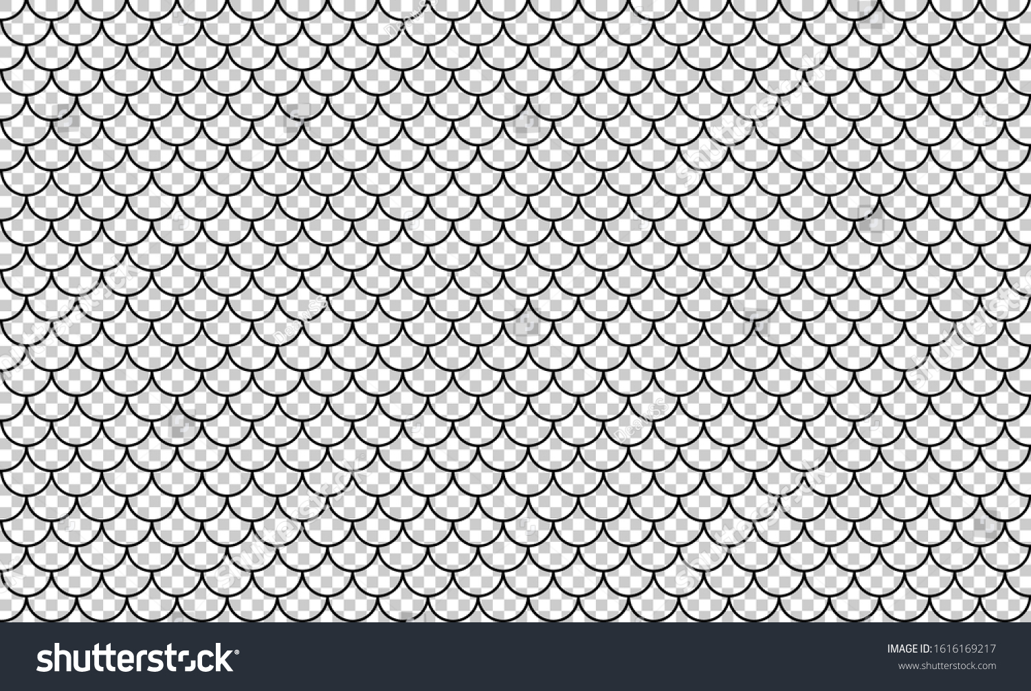 Line Art Fish Scale Pattern Isolated Stock Vector (Royalty Free ...