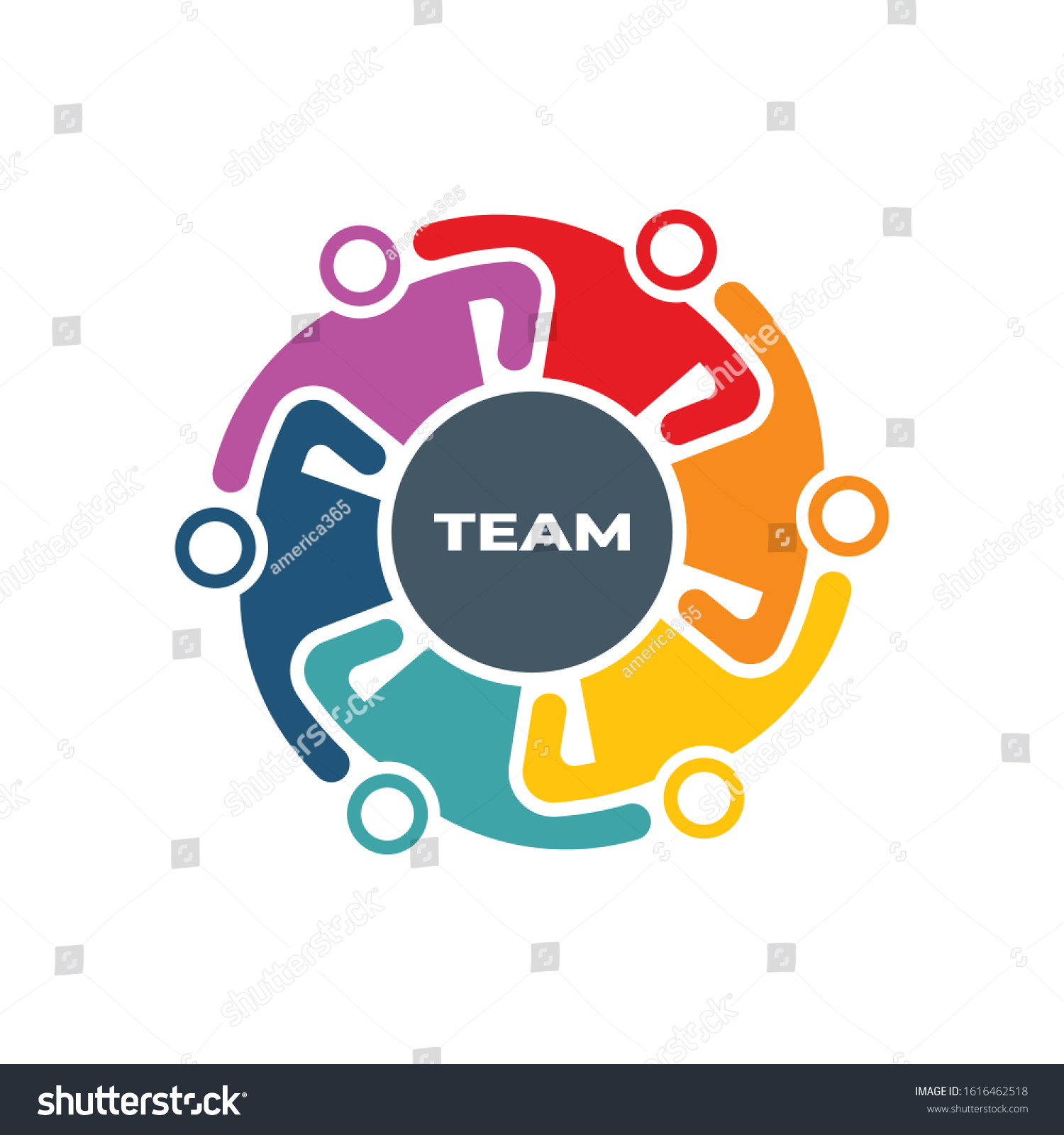 Teamwork People Group Holding Arms Because Stock Vector (Royalty Free ...