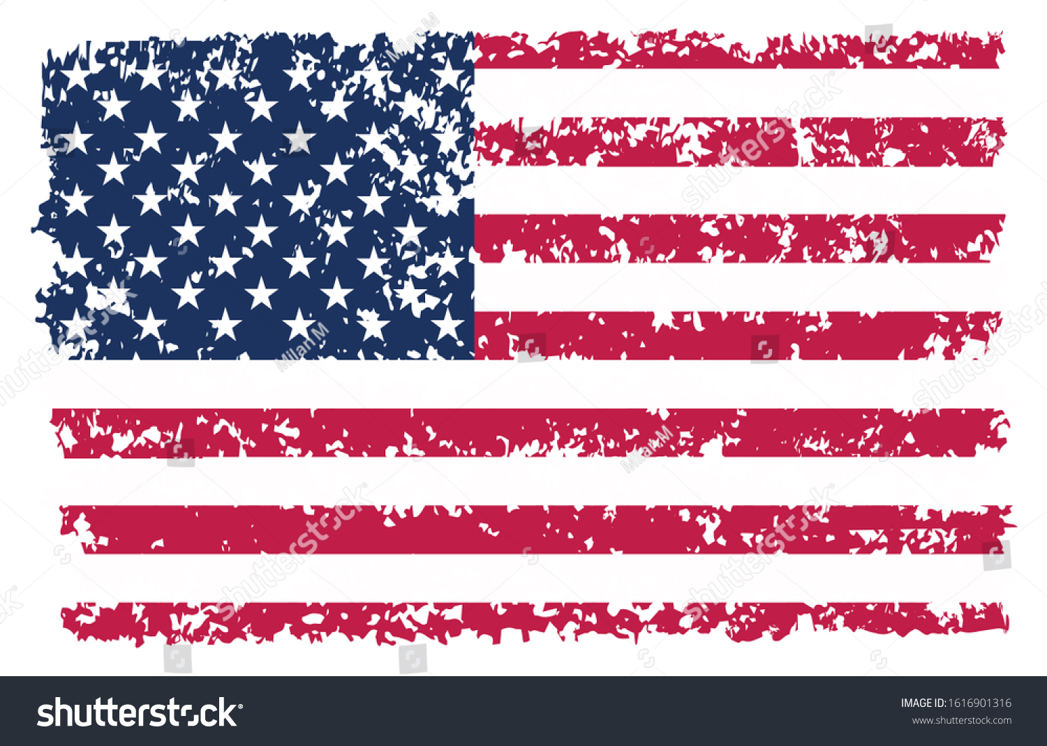 Vector American Flaggrunge Flag Usa Stock Vector (Royalty Free ...