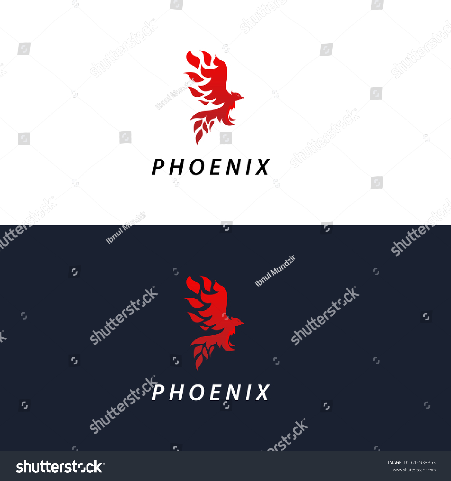 Phoenix Logo Design 3d Illustration Stock Vector (Royalty Free ...