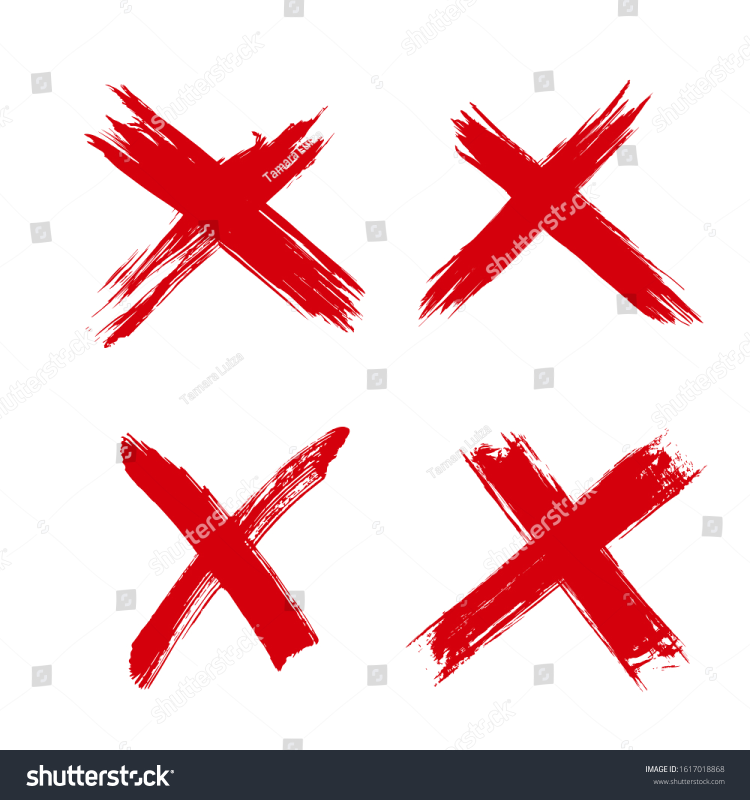 Rejection Symbol Red X Icons Isolated Stock Vector (Royalty Free ...