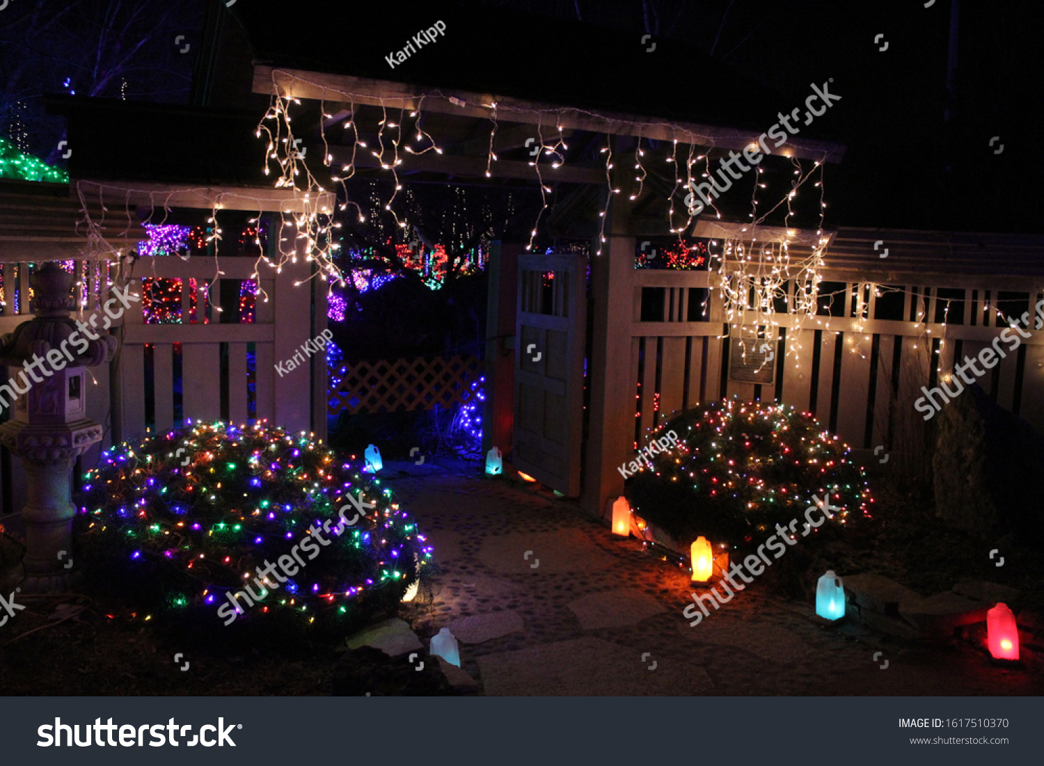 Christmas Lights Located Janesville Wisconsin Rotary Stock Photo