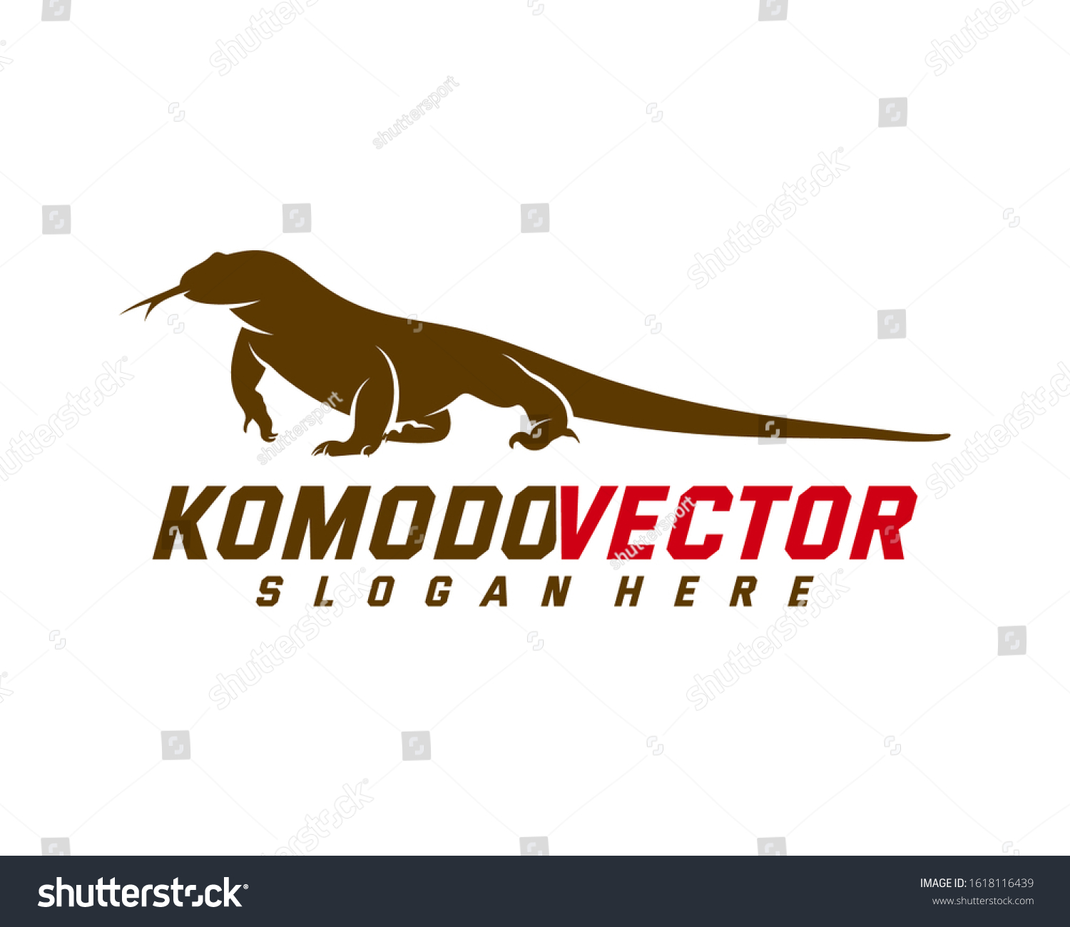 Komodo Dragon Logo Design Template Graphic Stock Vector (Royalty Free ...