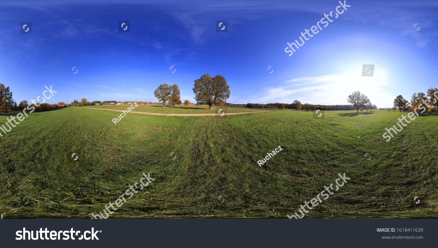 Autumn Natural Landscape Hdri Panorama Stock Photo 1618411639 ...