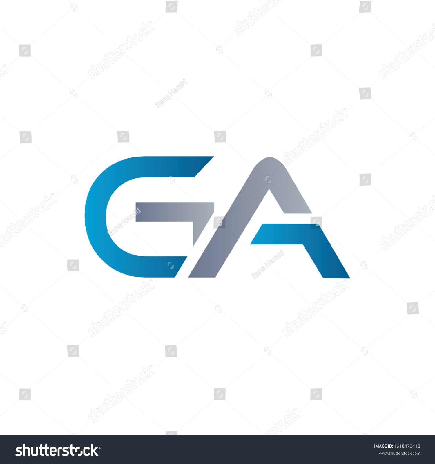 Letter Ga Linked Logo Vector Template Stock Vector (Royalty Free ...