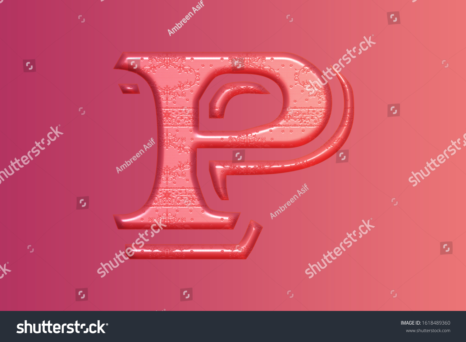 Transparent 3d Letter P Gradient Background Stock Illustration ...