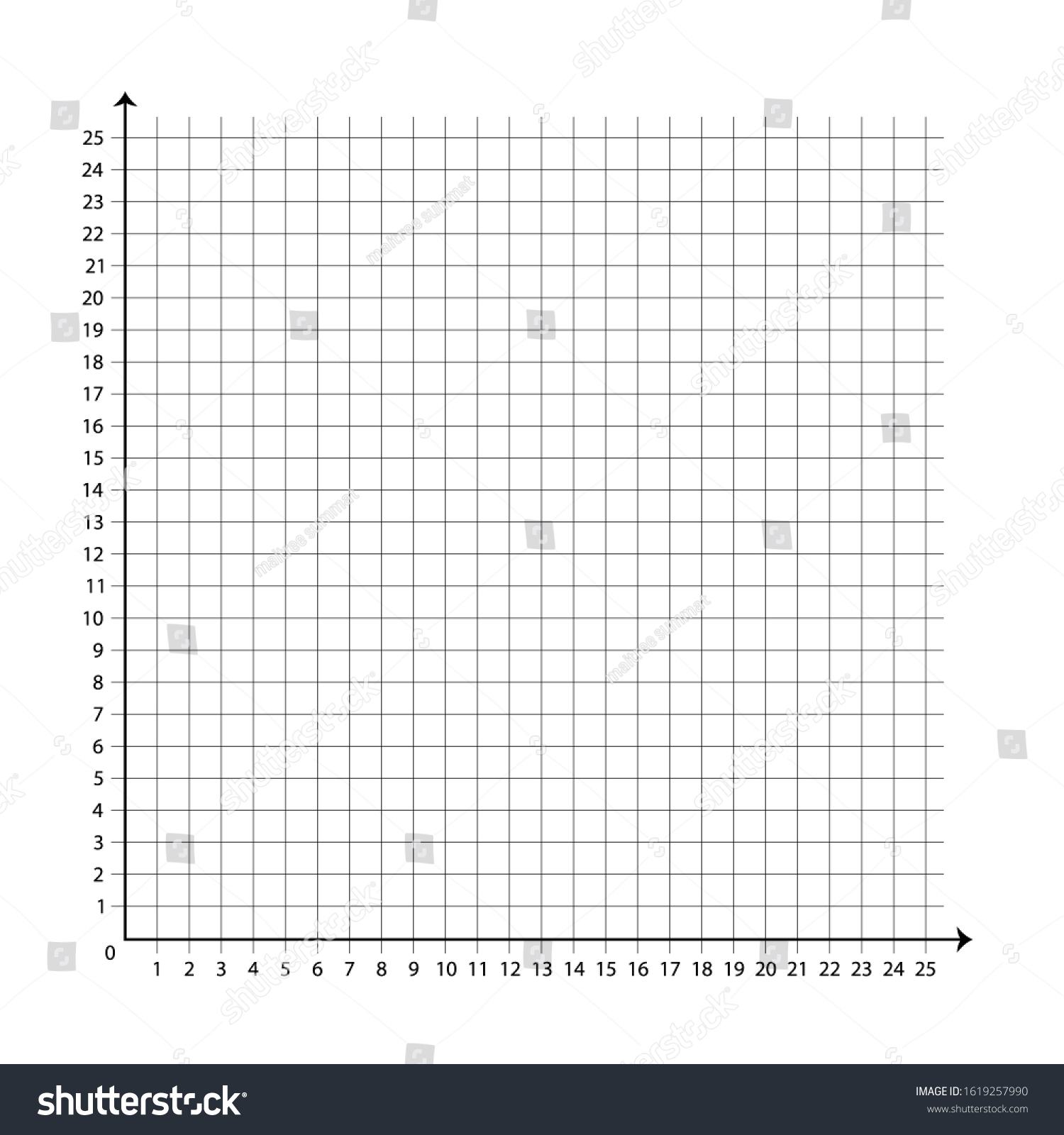 White Graph Paper Black Xaxis Yaxis Stock Vector (Royalty Free ...