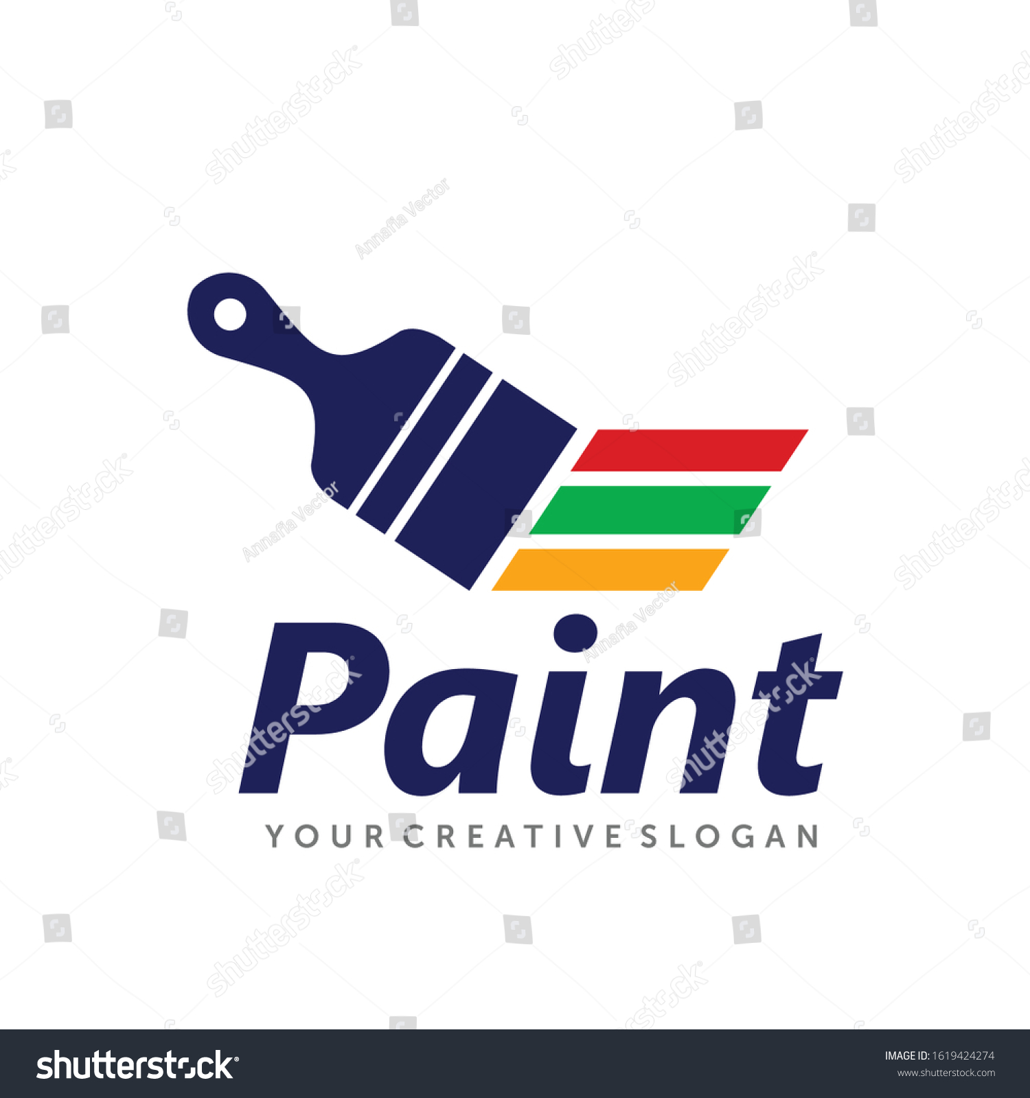 Paint Logo Paint Services Logo Paint Stock Vector (Royalty Free ...