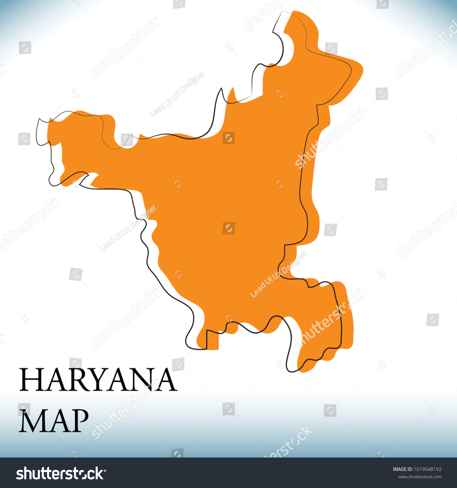 Haryana Map Vector Illustration Stock Vector Royalty Free 1619548192