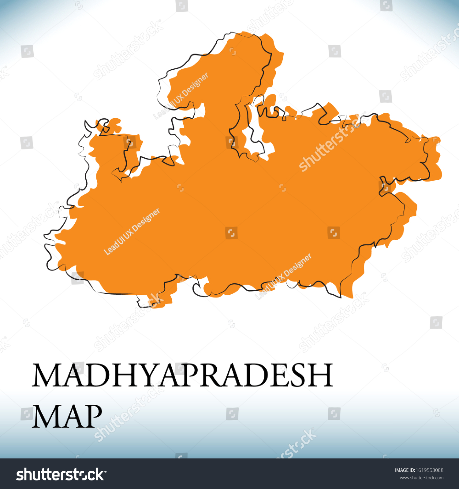 Madhyapradesh Map Vector Illustration Stock Vector (royalty Free 