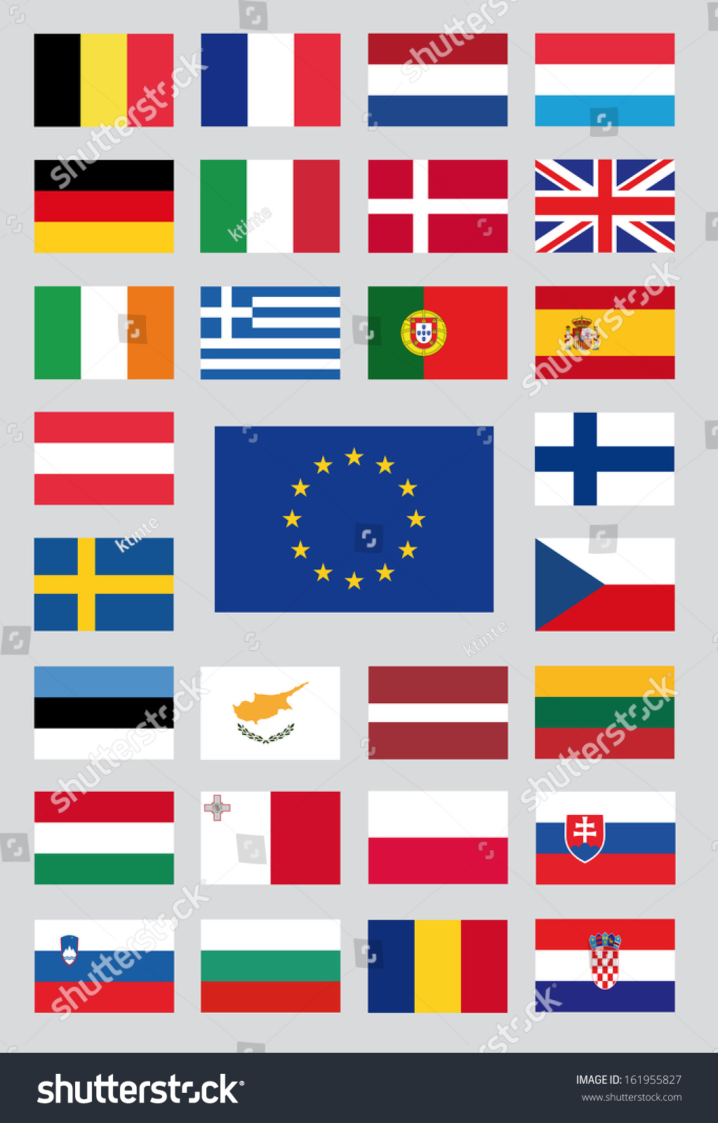 Flags European Union Stock Vector (Royalty Free) 161955827 | Shutterstock