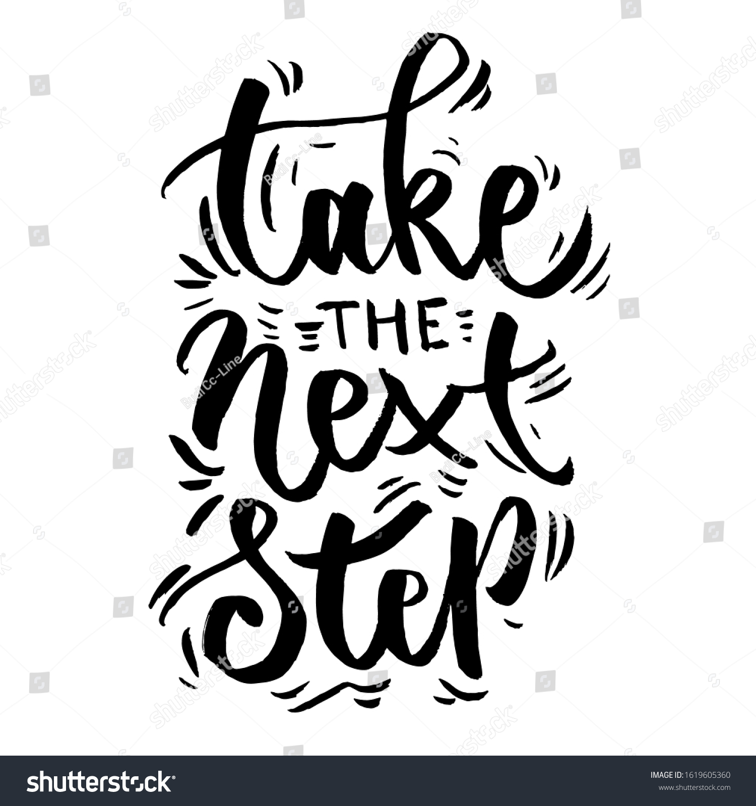 Take Next Step Motivational Quotes Vector Stock Vector (Royalty Free ...