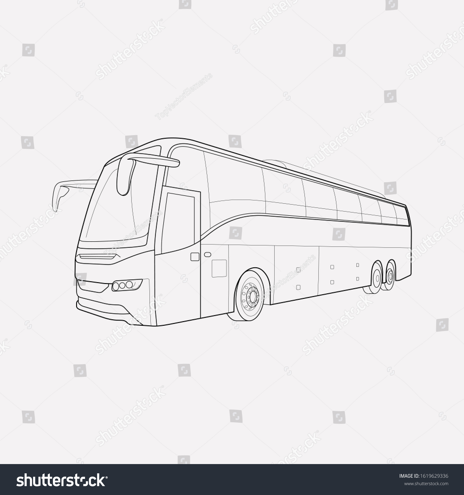 Bus Icon Line Element Illustration Bus Stock Illustration 1619629336 ...