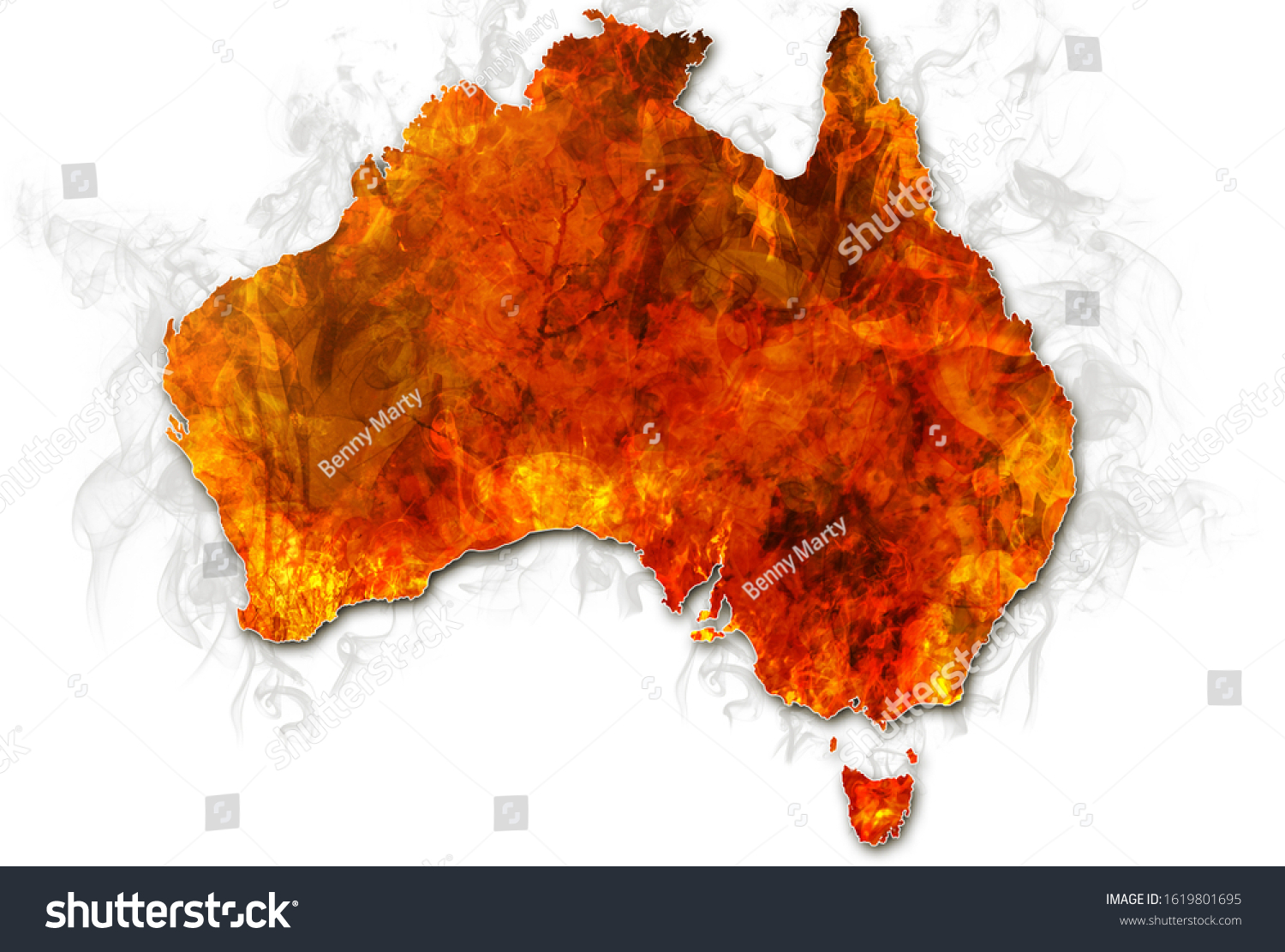 Australia Bushfires Map Conceptual Save Australian Stock Illustration ...