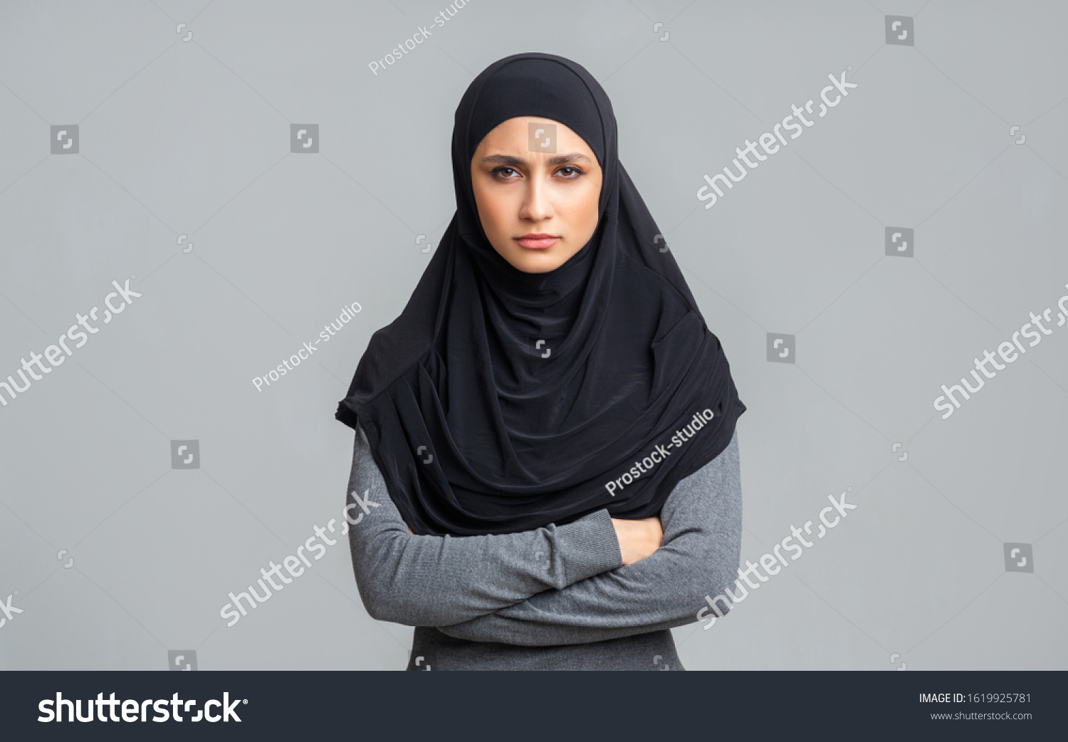 Islamic Feminism Concept Confident Muslim Woman Stock Photo 1619925781 ...