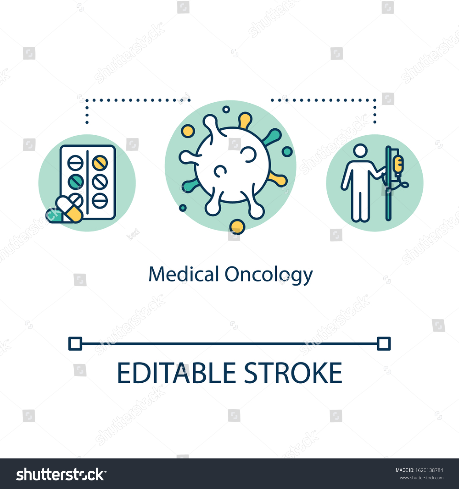 Medical Oncology Concept Icon Cancer Treatment Stock Vector (Royalty ...