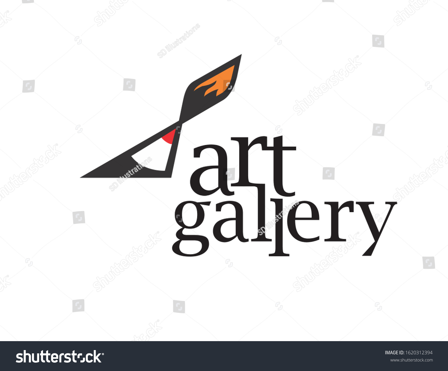 Art Gallery Art Shop Logo Concept Stock Vector (Royalty Free ...