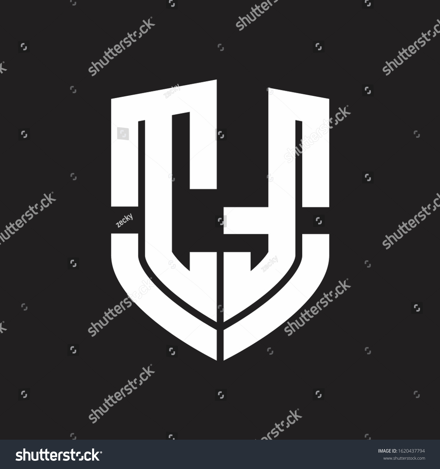 Ct Logo Monogram Emblem Shield Shape Stock Vector (Royalty Free ...