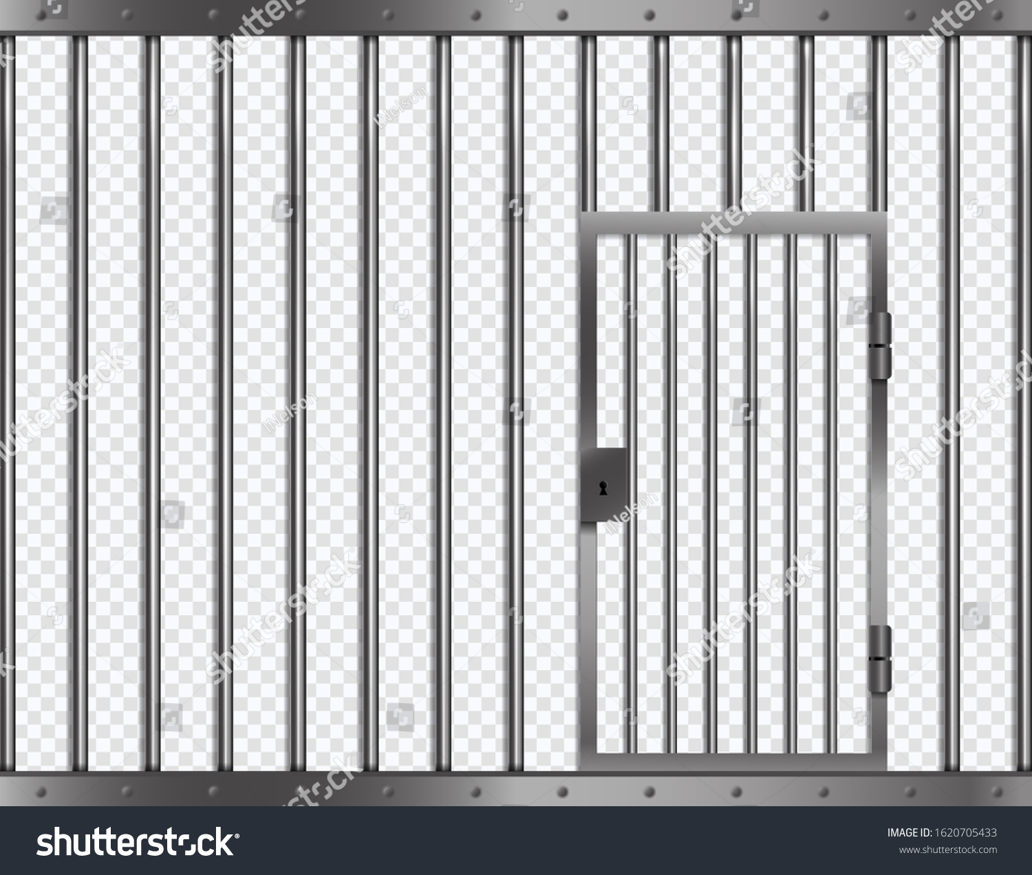 Jail Lattice Door Prison Isolated Jail Stock Vector (Royalty Free ...