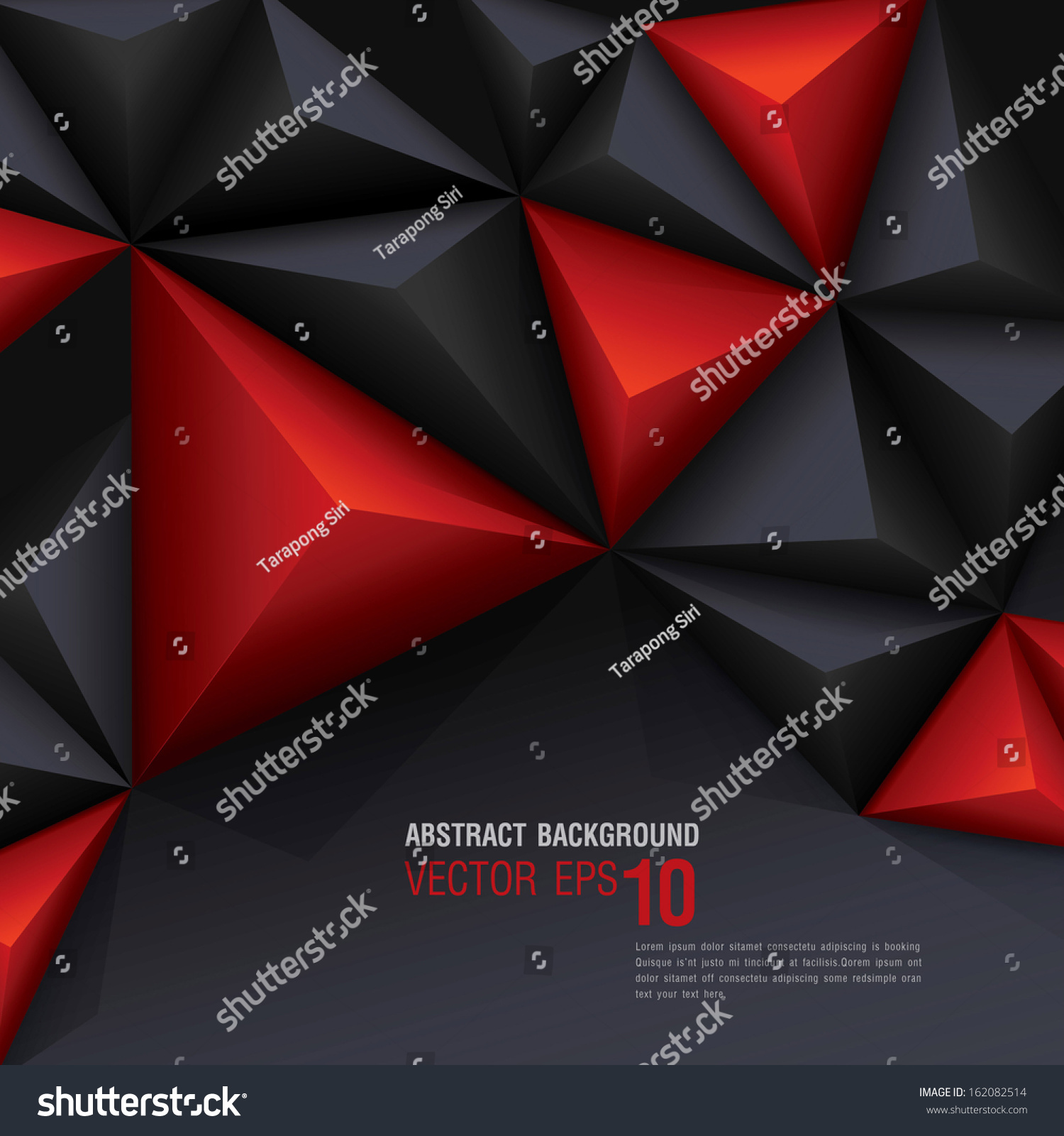 Red Black Vector Geometric Background Can Stock Vector (Royalty Free ...