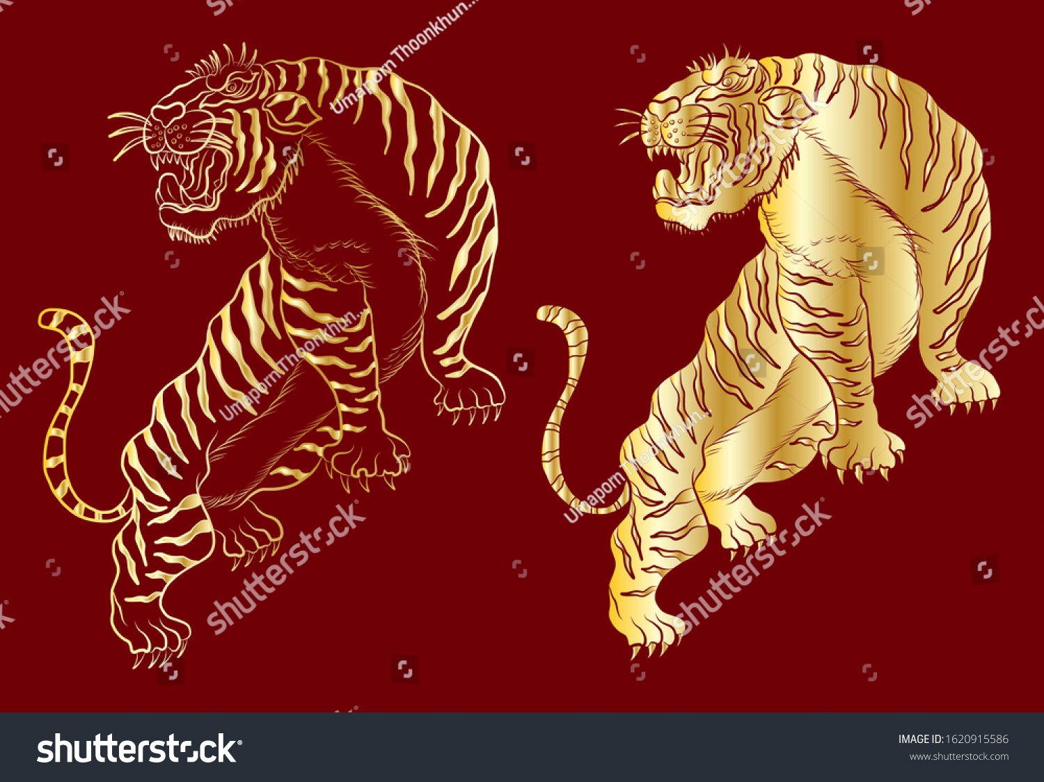 japanese traditional tiger art