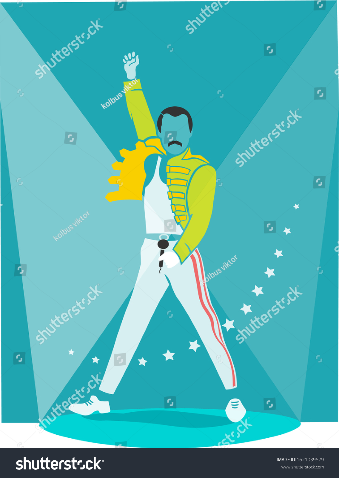 Sydney Australia 1985 Freddie Mercury Concert Stock Vector (Royalty ...