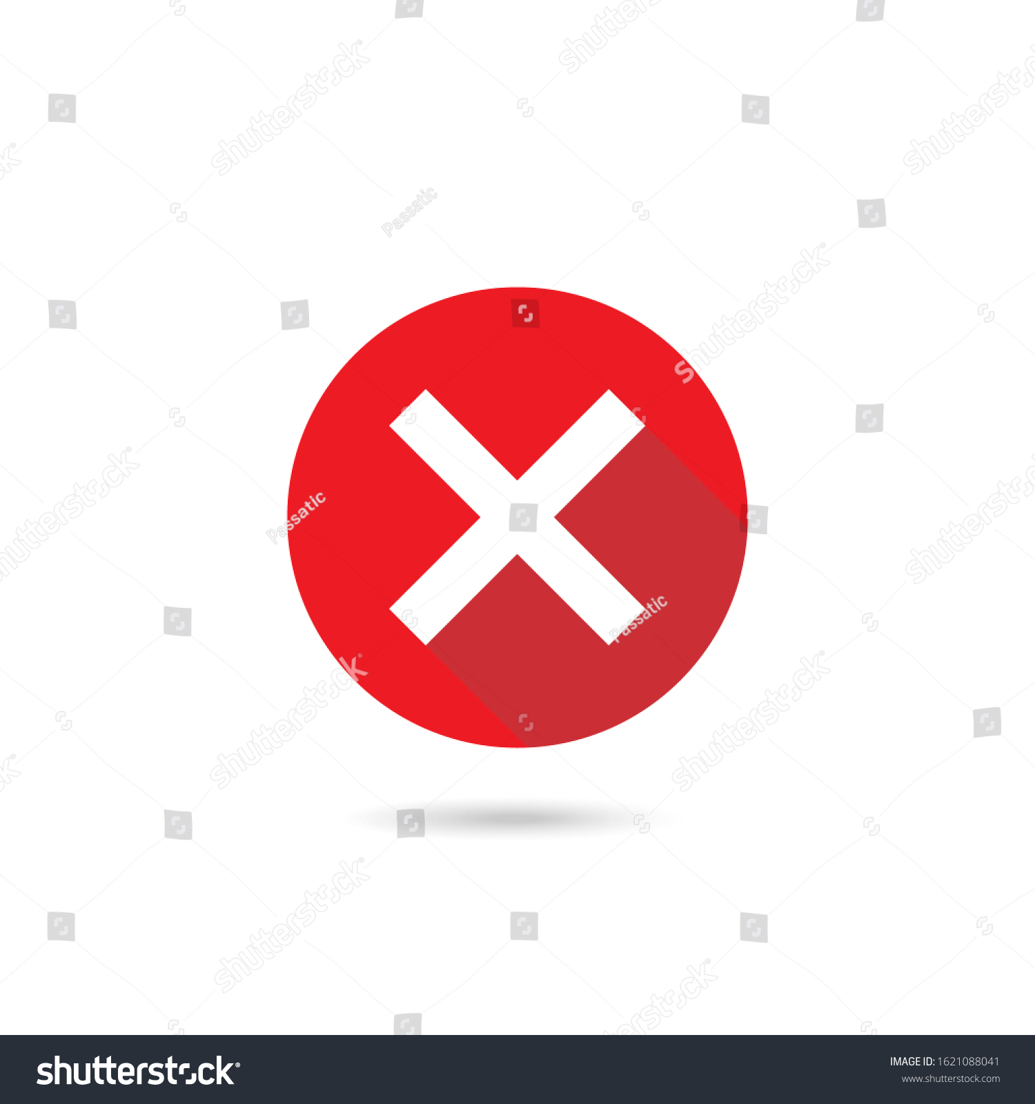 No Check Mark White Background Vector Stock Vector (Royalty Free