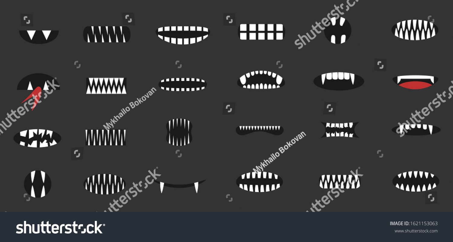 Cartoon Mouthes Cartoon Mouth Set Mouth Stock Vector (Royalty Free ...