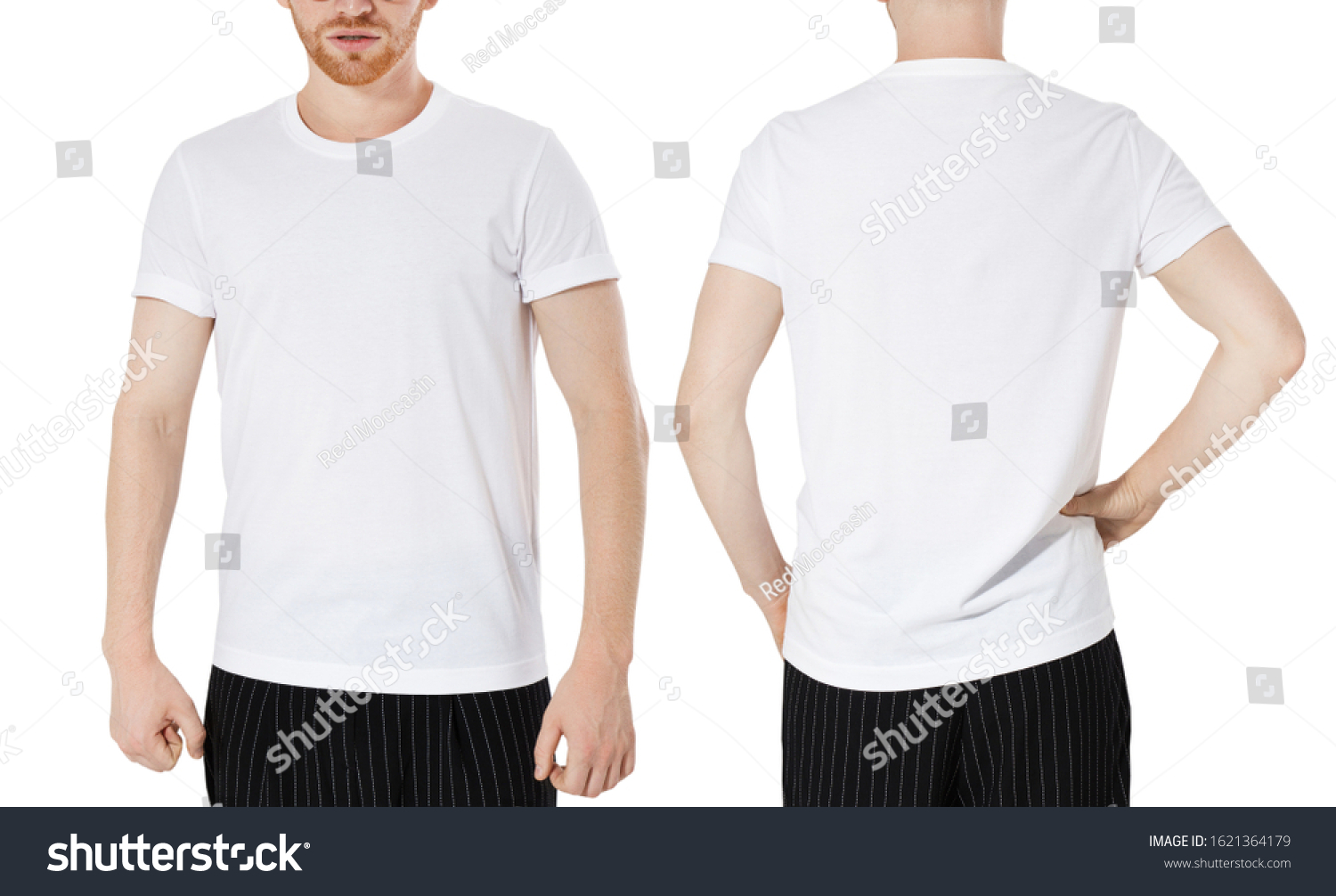 White T Shirt On Young Man Stock Photo 1621364179 | Shutterstock