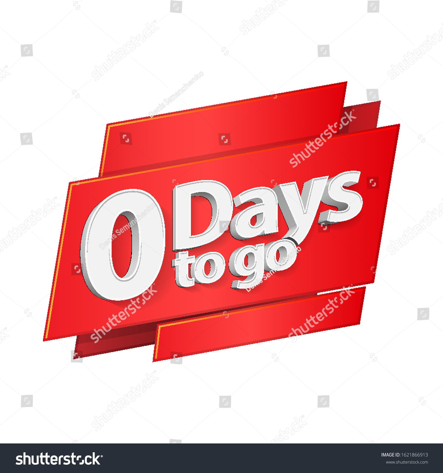 0 Days Go Countdown Left Days Stock Vector (Royalty Free) 1621866913 ...