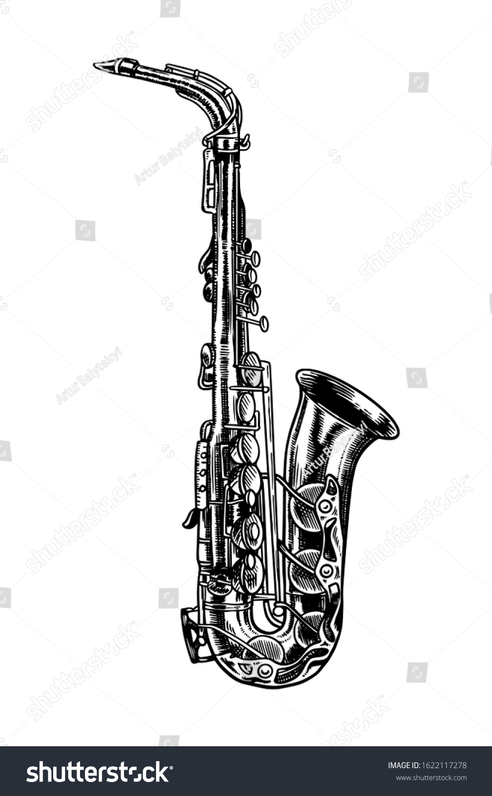 alto saxophone sketch