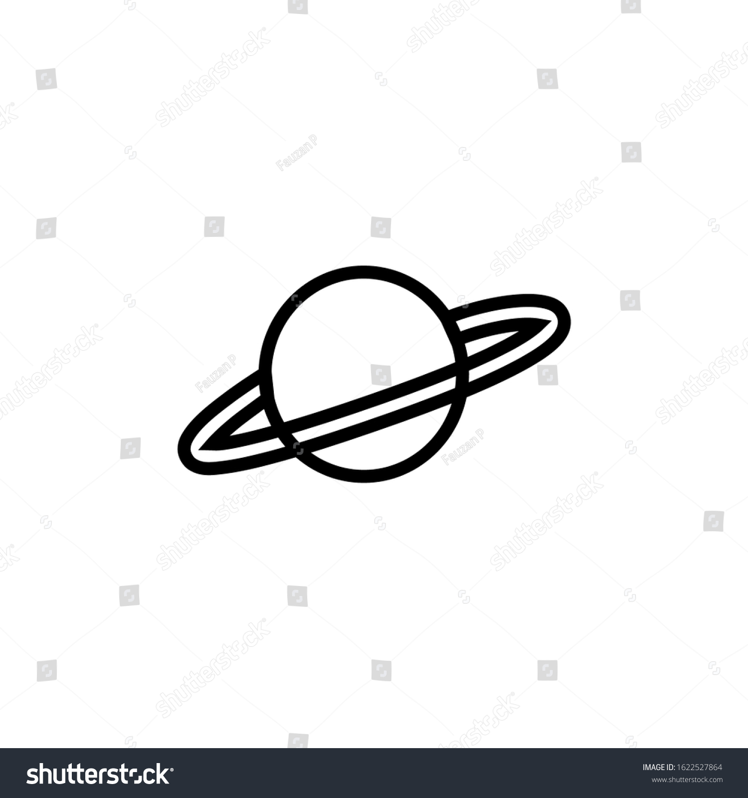 Saturnus Icon Vector Illustration Logo Template Stock Vector (Royalty ...