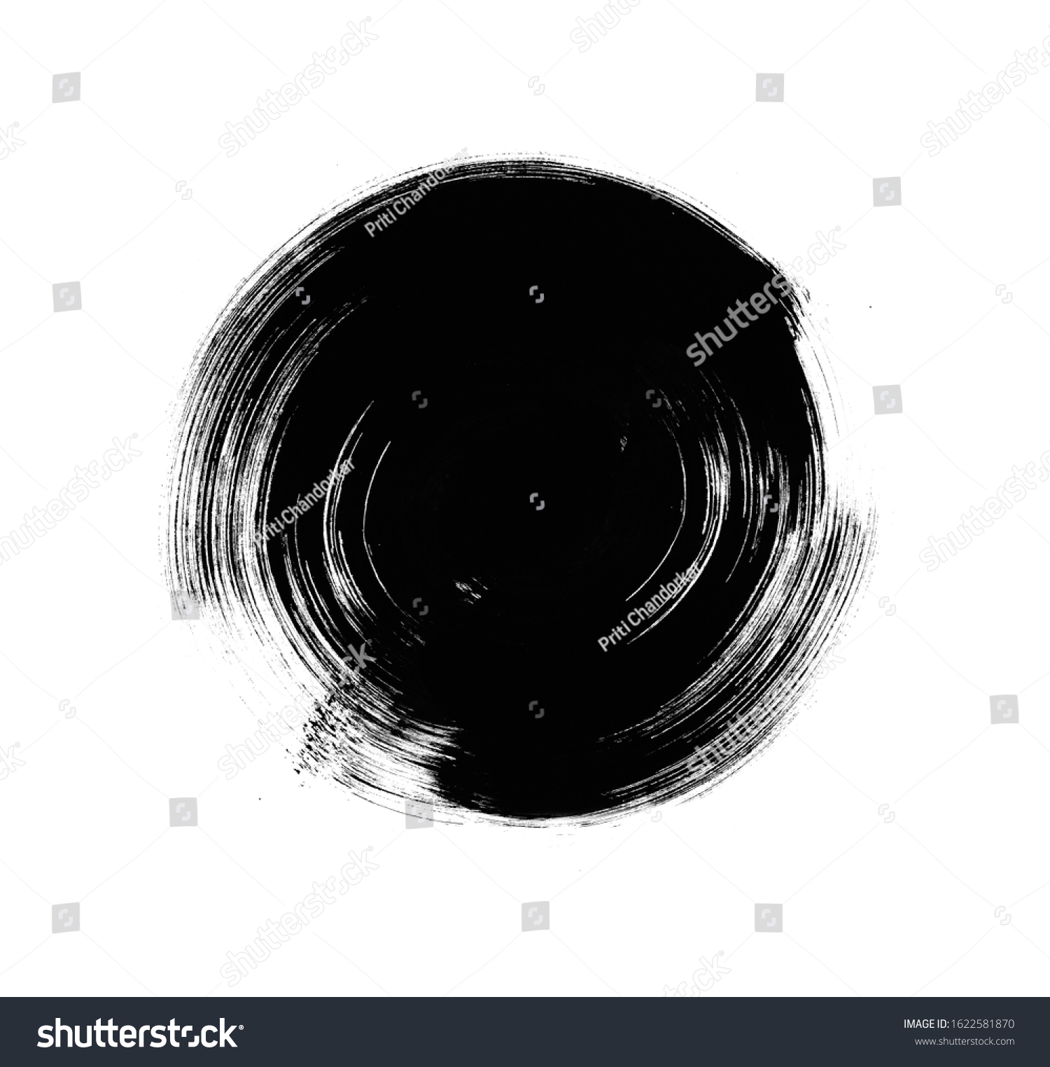 Hand Painted Dry Brush Stroke Black Stock Illustration 1622581870 ...