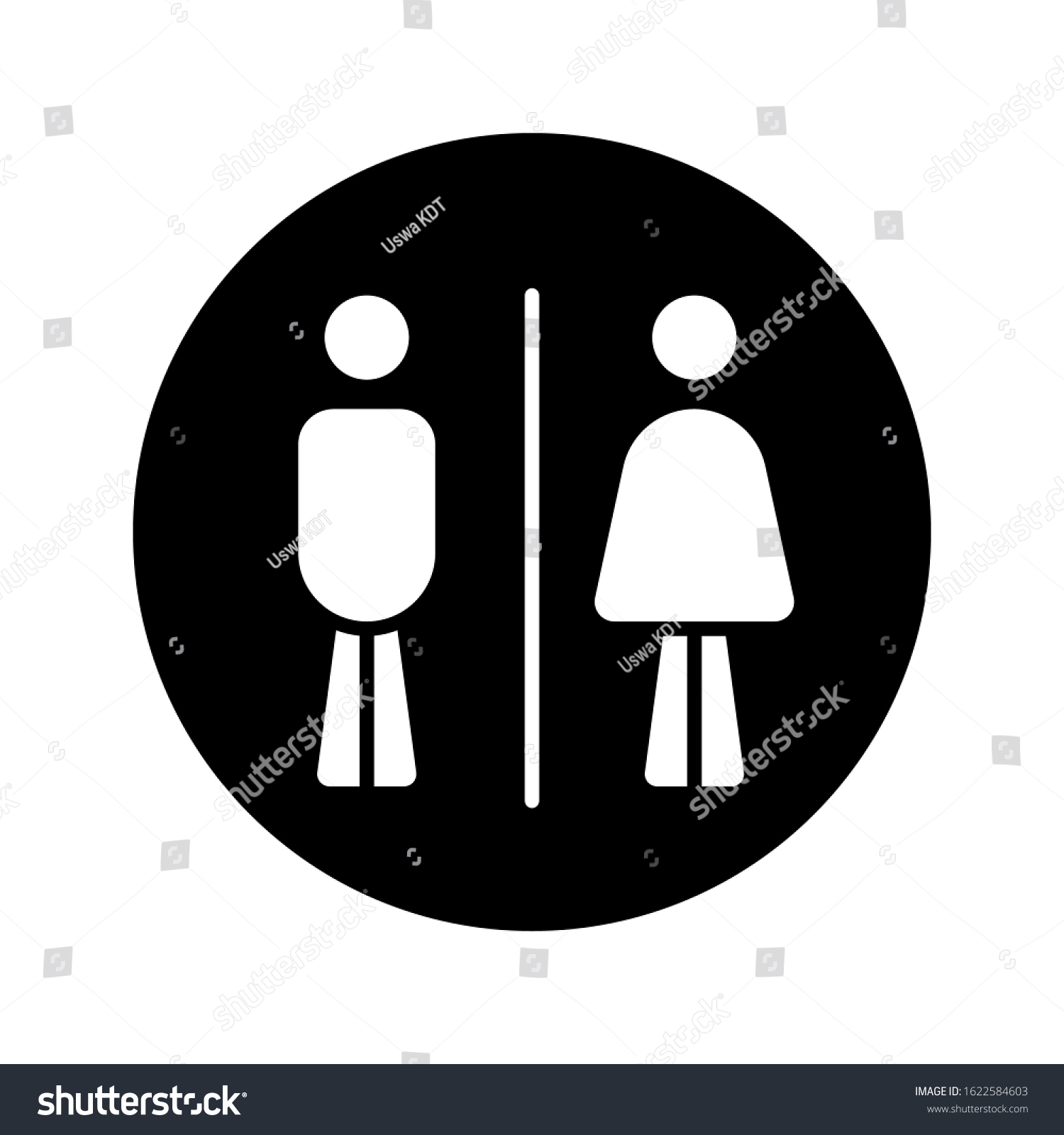 Men Women Restroom Icon Men Women Stock Vector (Royalty Free ...