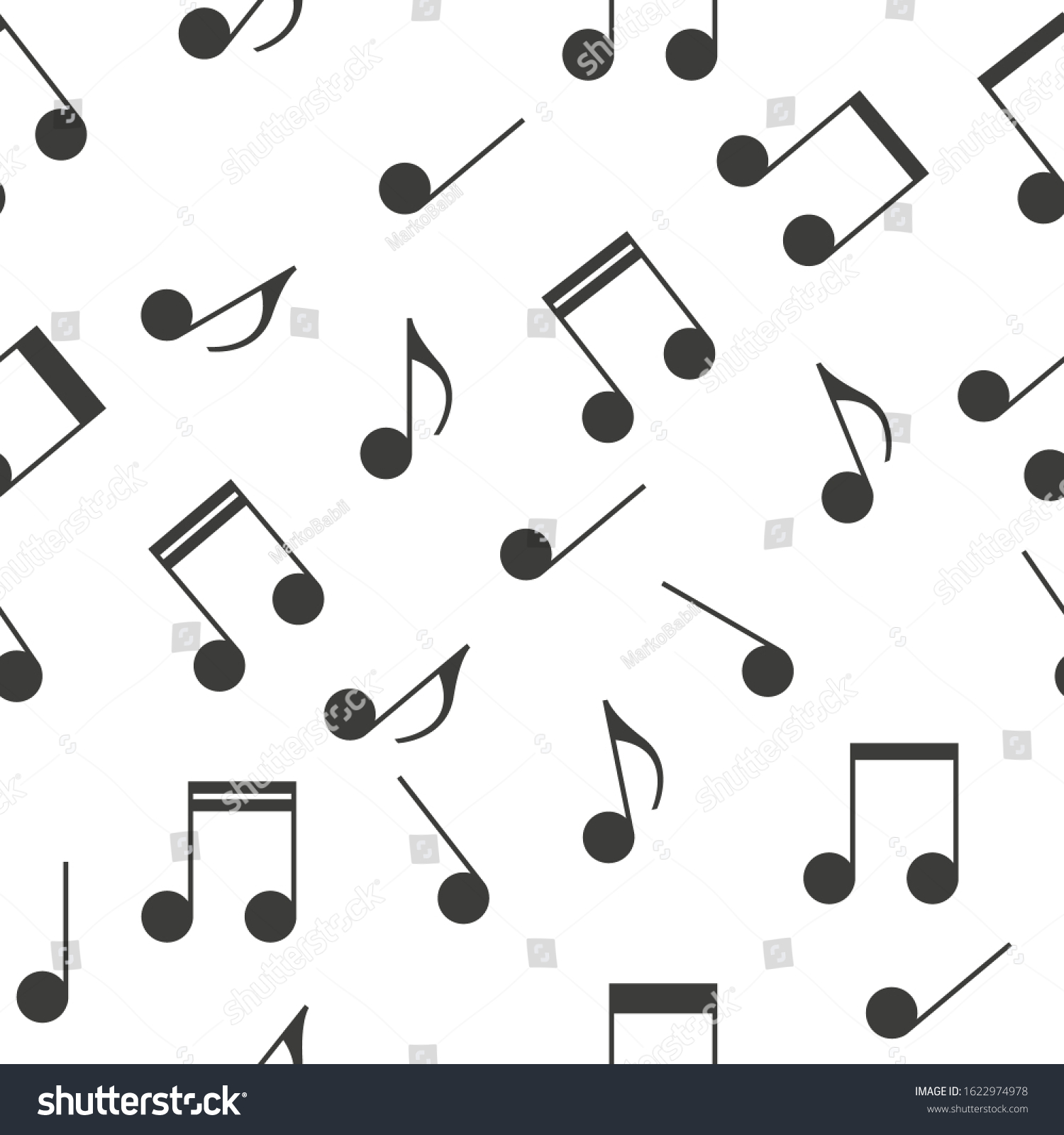 Musical Notes Seamless Pattern Vector Illustration Stock Vector Royalty Free 1622974978 1230