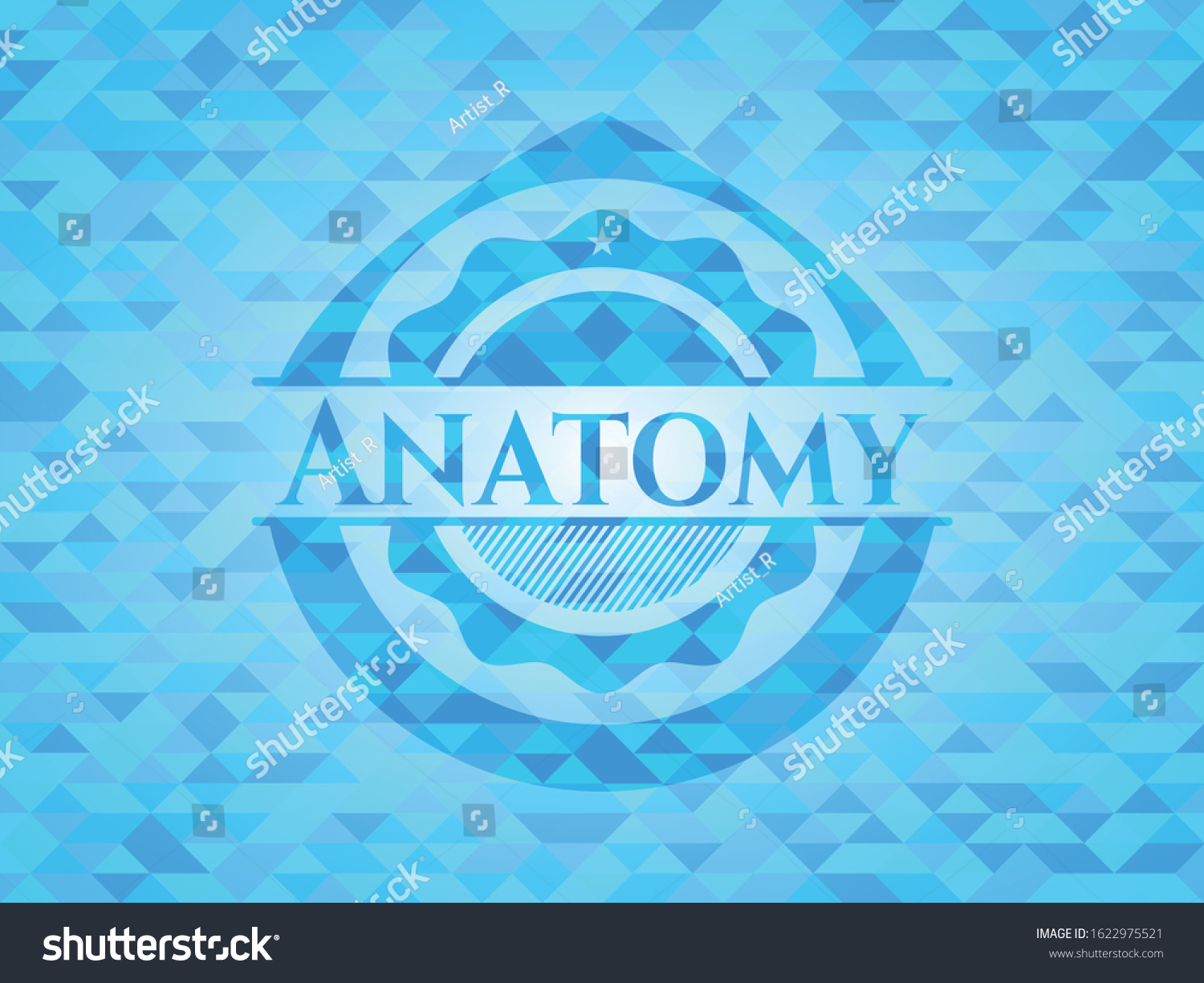 Anatomy Sky Blue Emblem Mosaic Ecological Stock Vector Royalty Free 1622975521 Shutterstock 