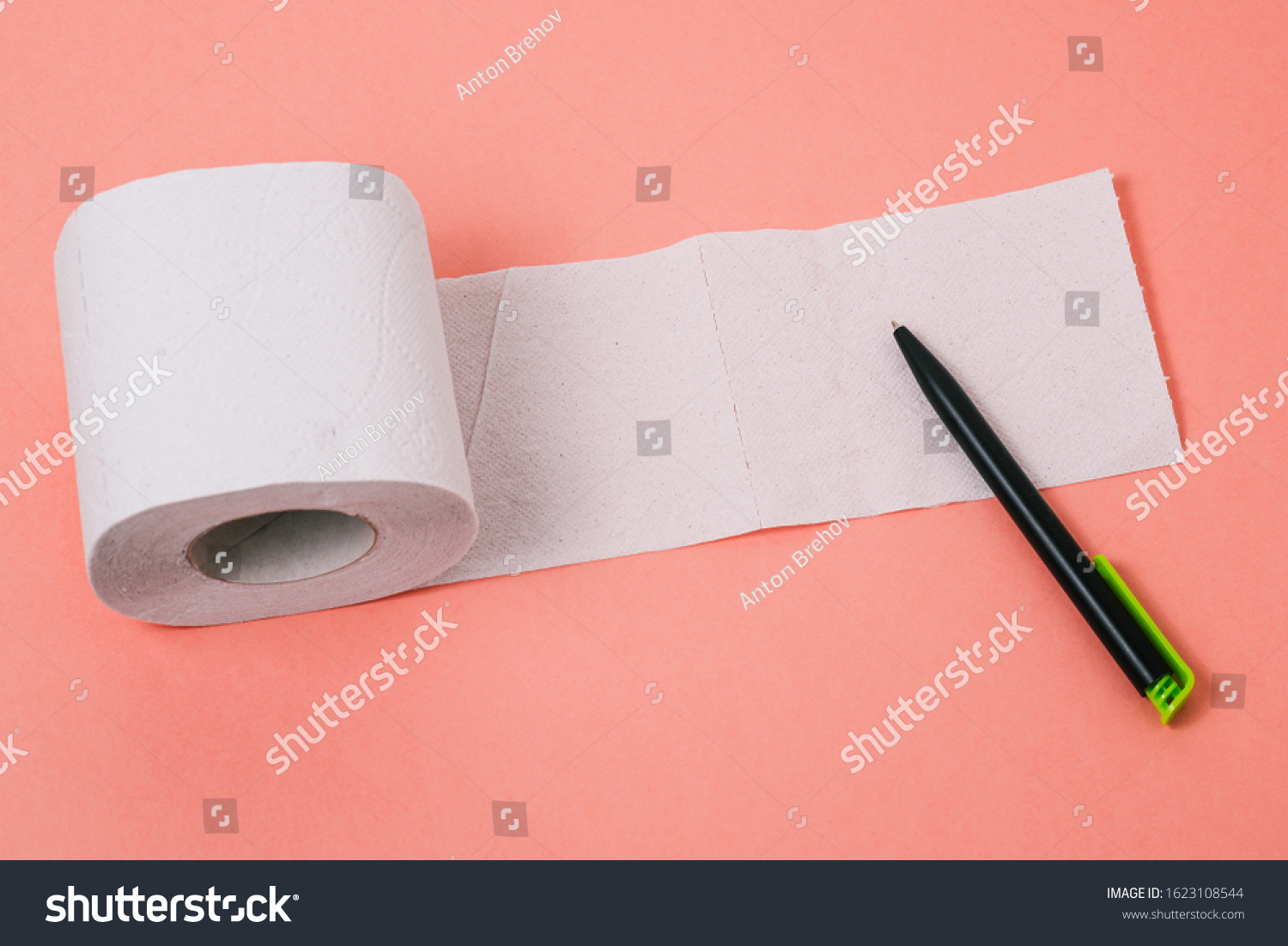 Empty White Sheet On Pink Background Stock Photo 1623108544 | Shutterstock