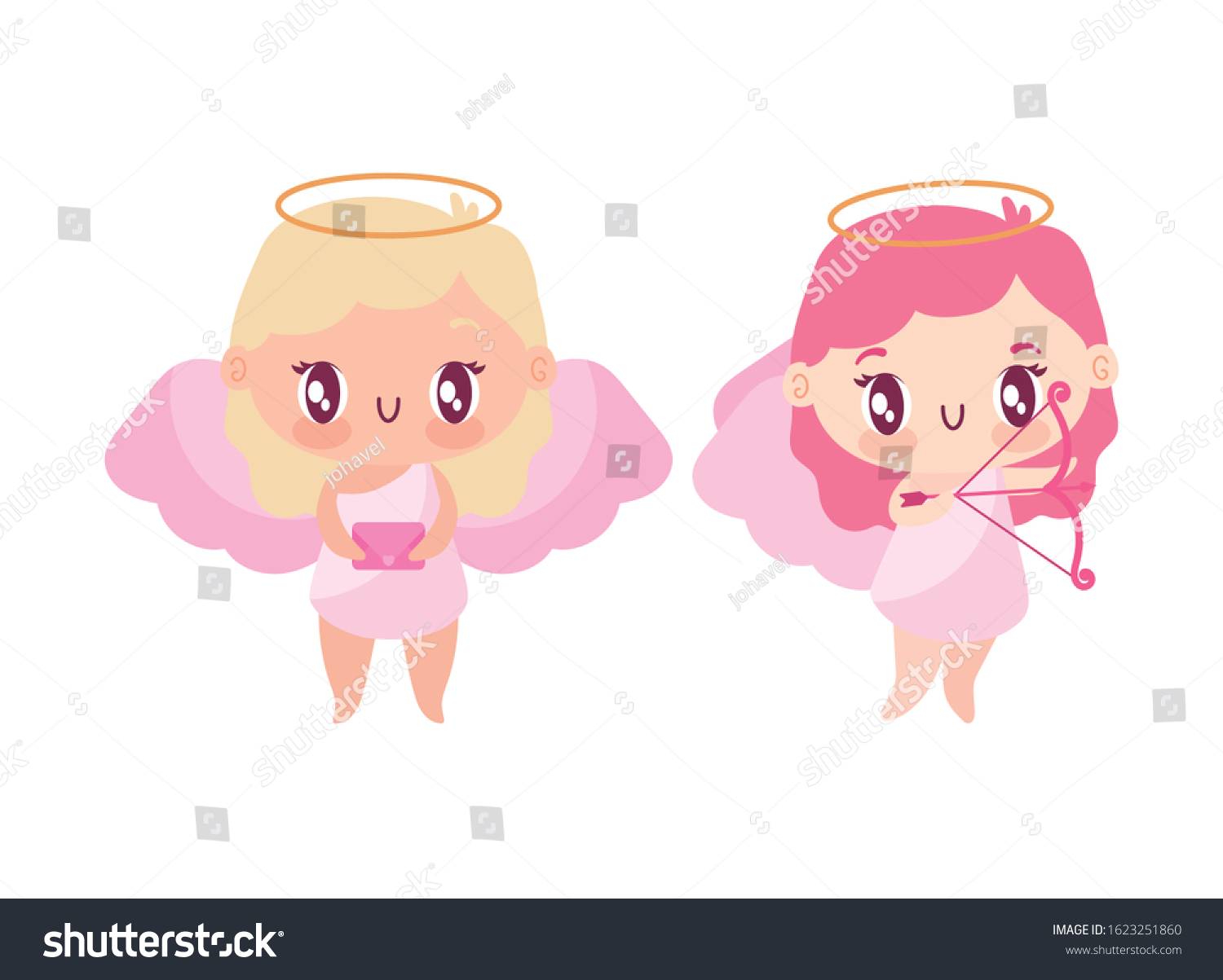 Girls Cupids Cartoons Design Love Passion Stock Vector Royalty Free 1623251860 Shutterstock 4648