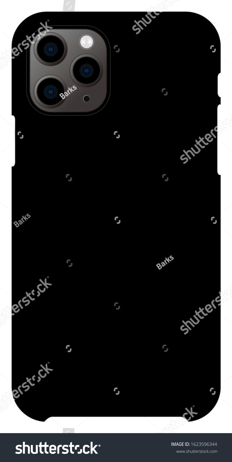 Smartphone Case Mockup Template Vector Illustration Stock Vector Royalty Free 1623596344 9845