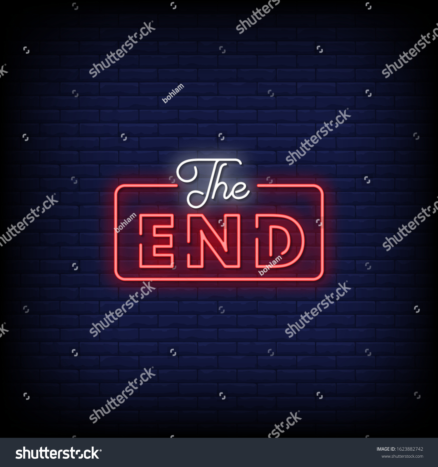 End Neon Signs Style Text Vector Stock Vector (Royalty Free) 1623882742 ...