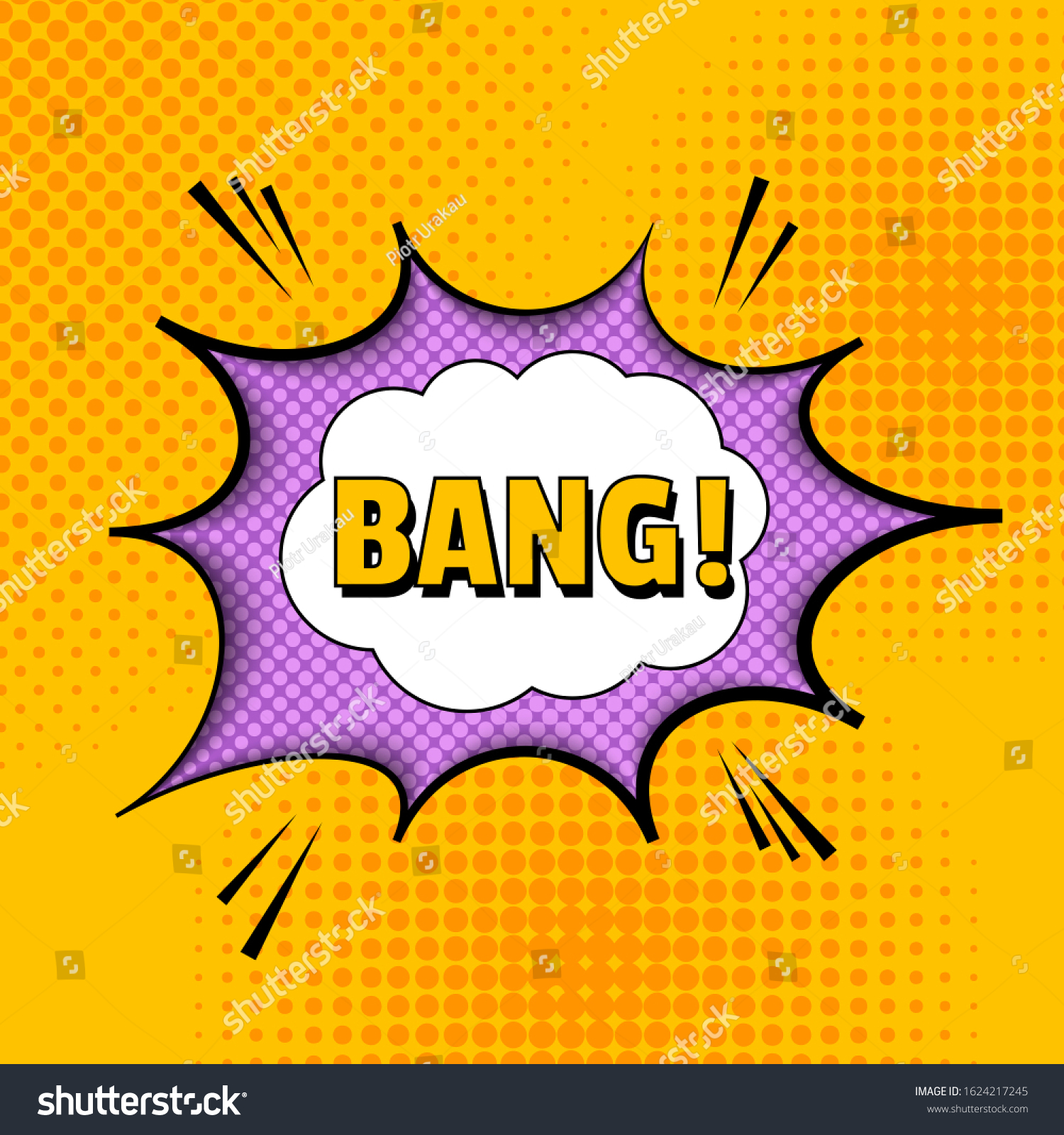 Comic Page Bright Template Bang Wording Stock Vector (Royalty Free ...