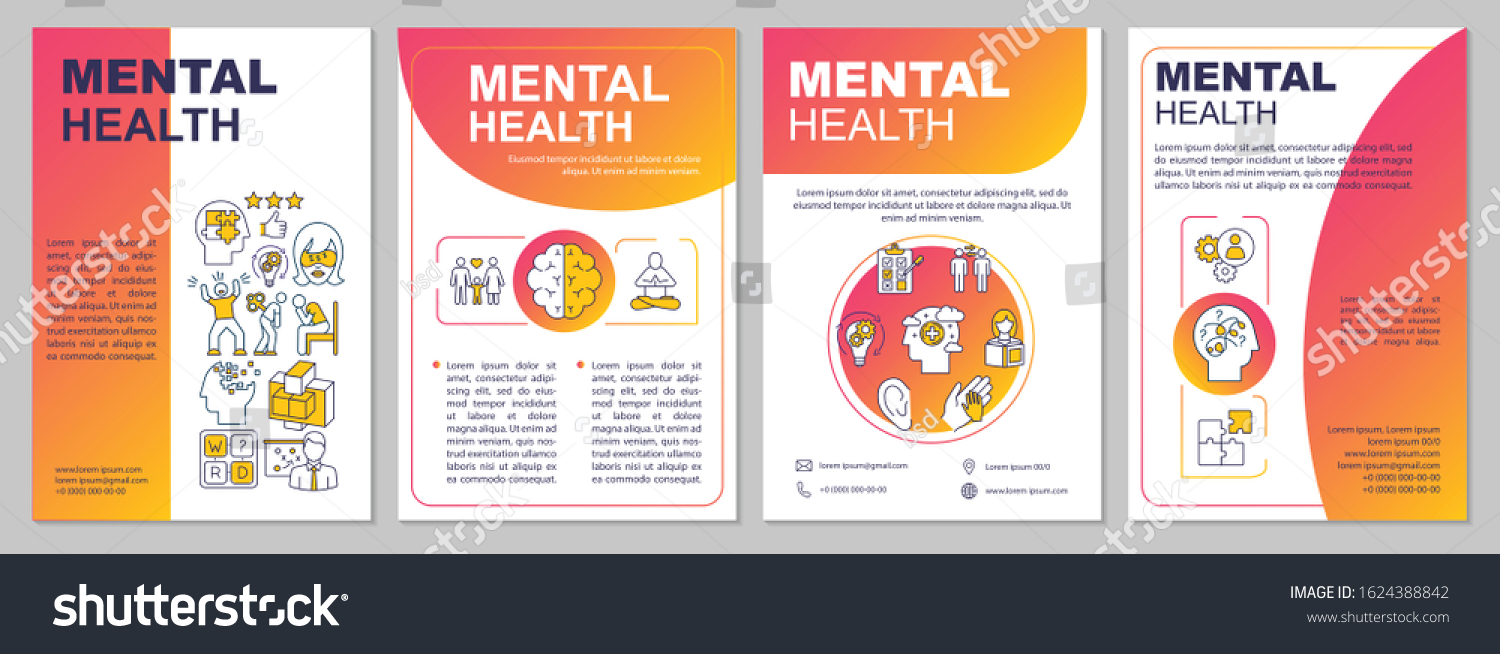 Mental Health Brochure Template Psychiatry Flyer Stock Vector (Royalty ...