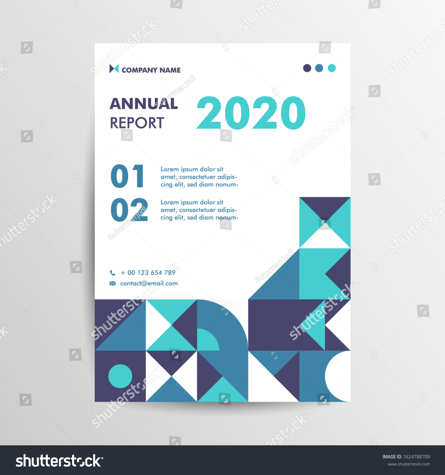 Abstract Geometry Annual Report Cover Template Stock Vector (Royalty ...