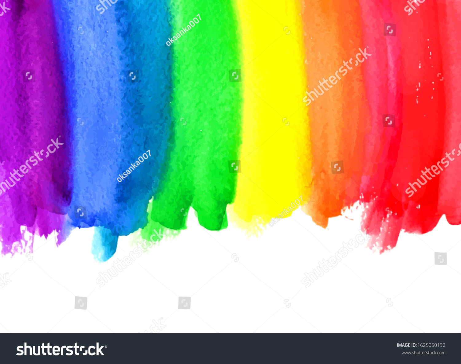 Watercolor Rainbow Abstract Painting Background Hand Stock Vector ...