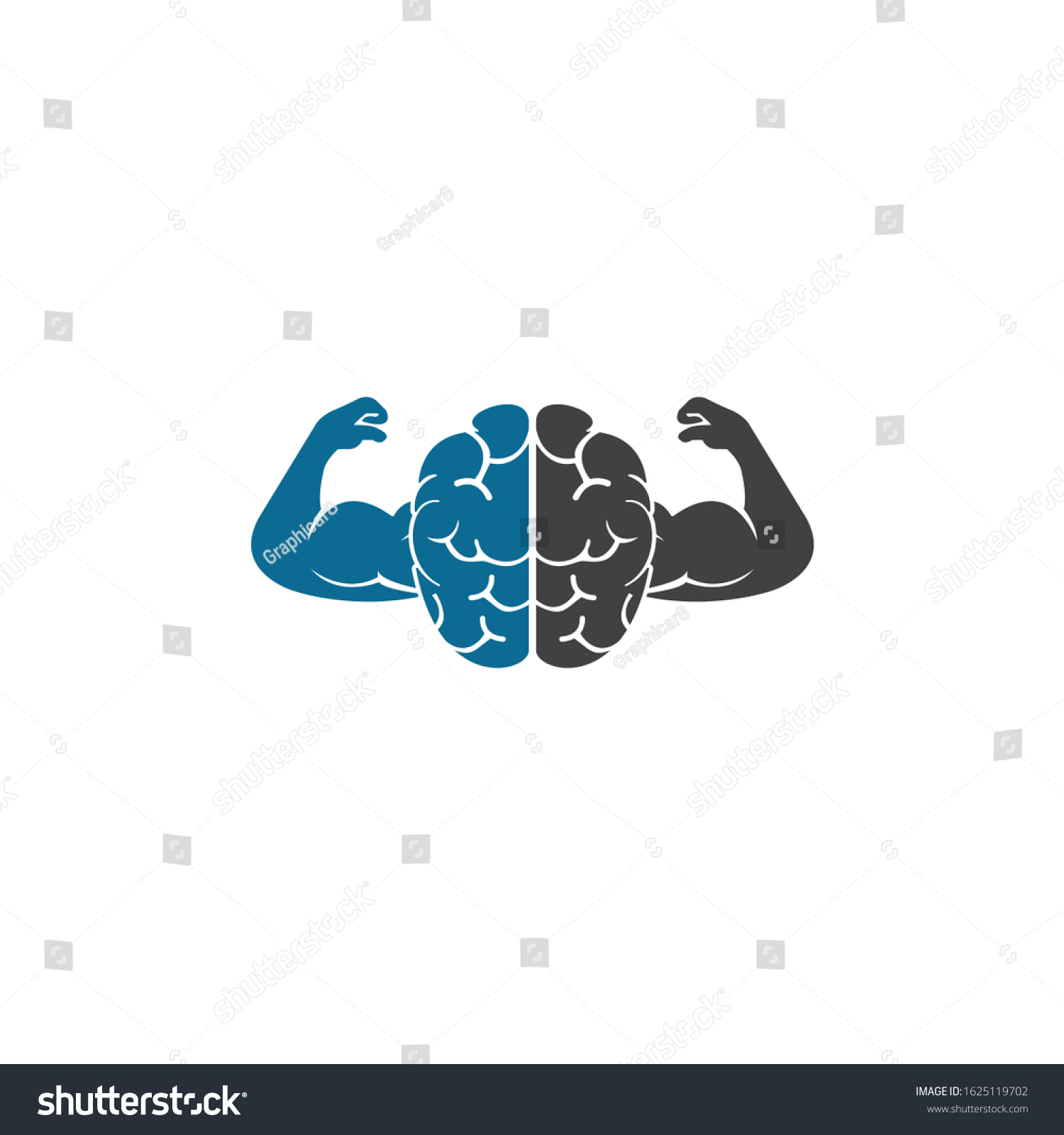 Strong Brain Vector Logo Design Brain Stock Vector (Royalty Free ...