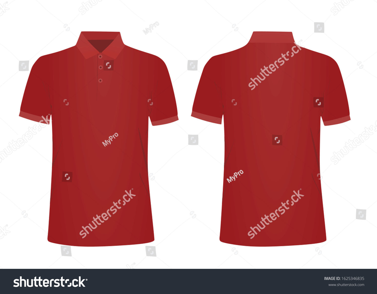 Red Polo T Shirt Vector Illustration Stock Vector (Royalty Free ...