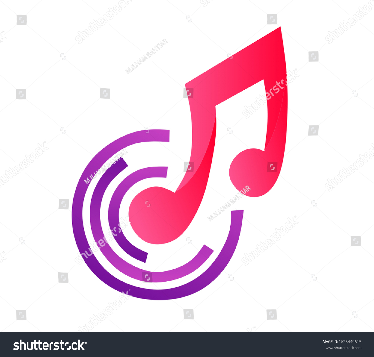 Simple Attractive Music Logo White Background Stock Illustration ...