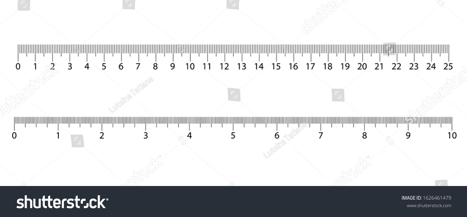 Inch Metric Rulers Centimeters Inches Measuring Stock Vector (Royalty ...