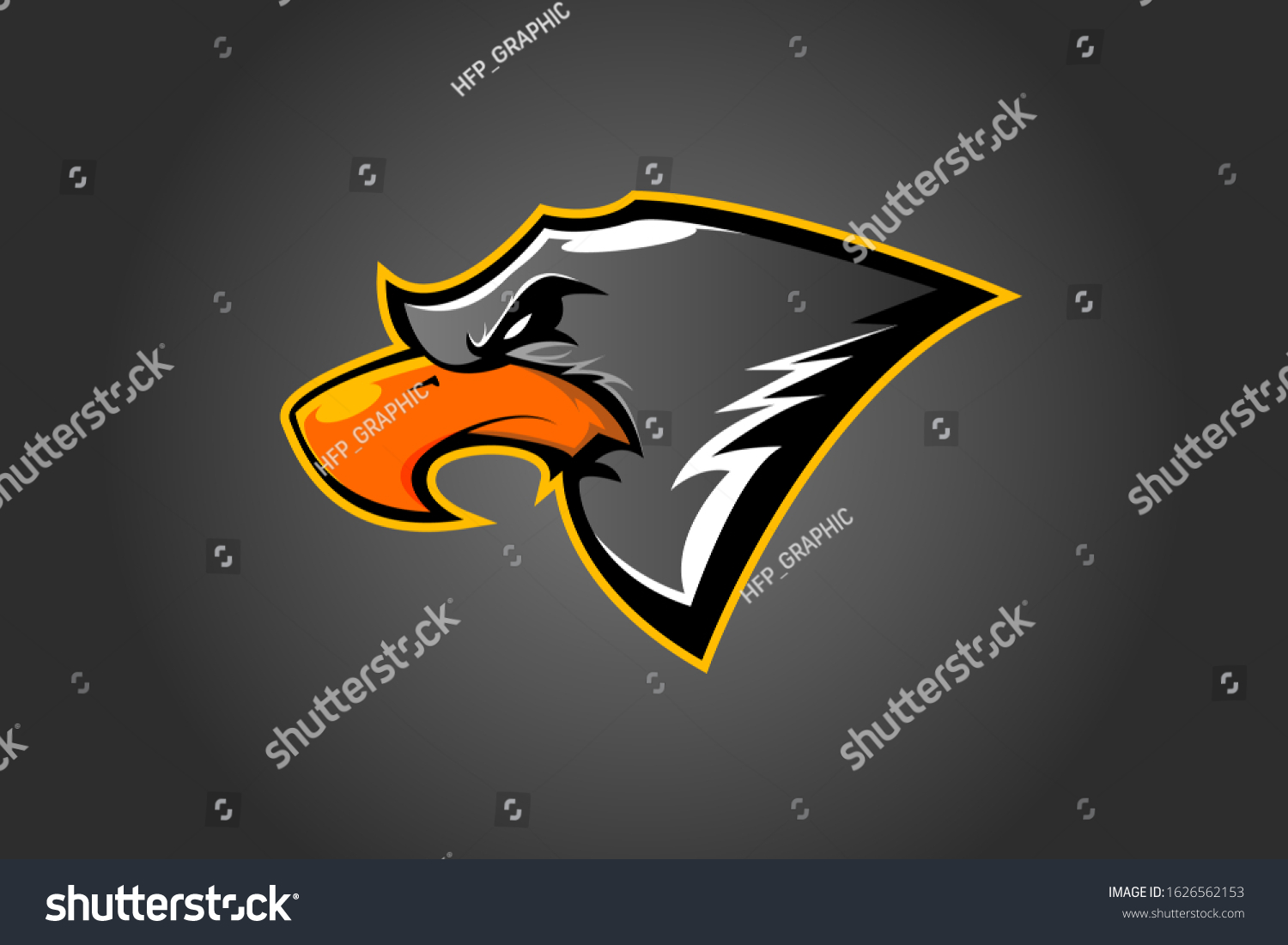 Hawk Mascot Logo Vector Eps Stock Vector (royalty Free) 1626562153 