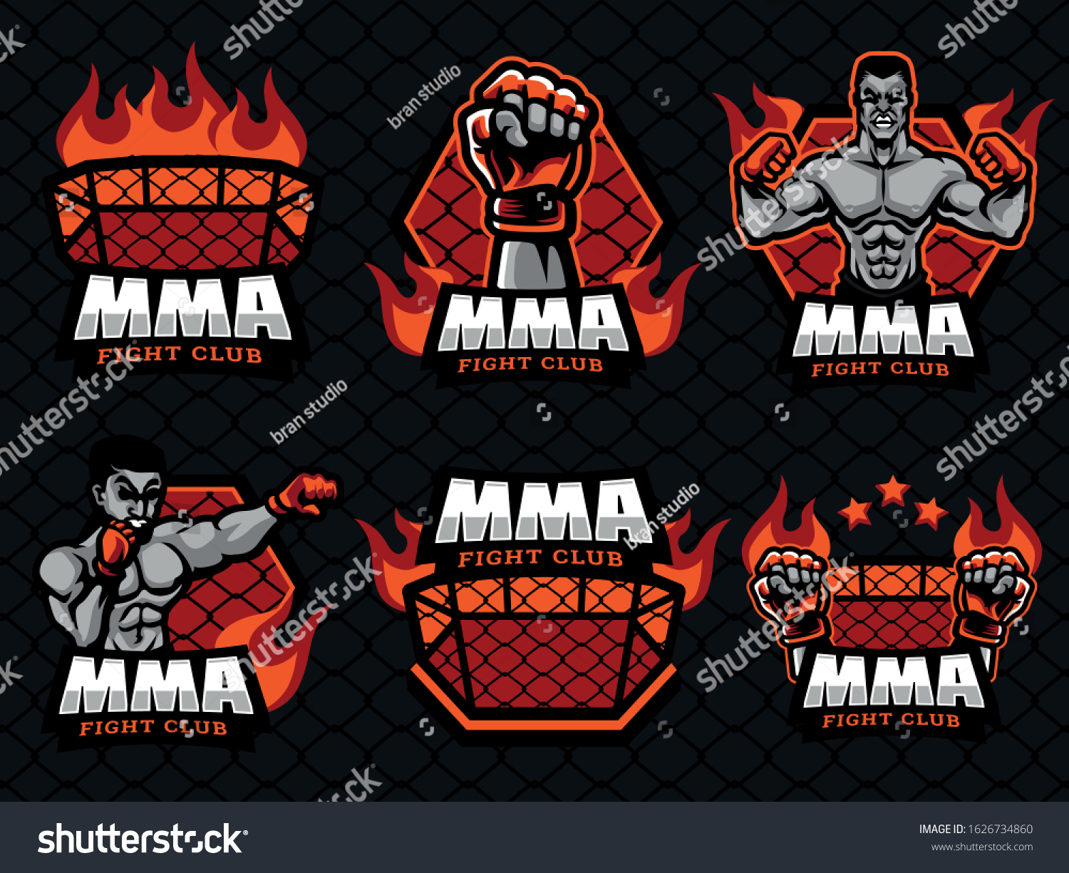 Set Mma Logo Mma Logo Badge Stock Vector (Royalty Free) 1626734860 ...